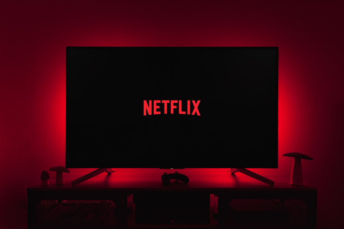 Smart TV showing the Netflix home screen